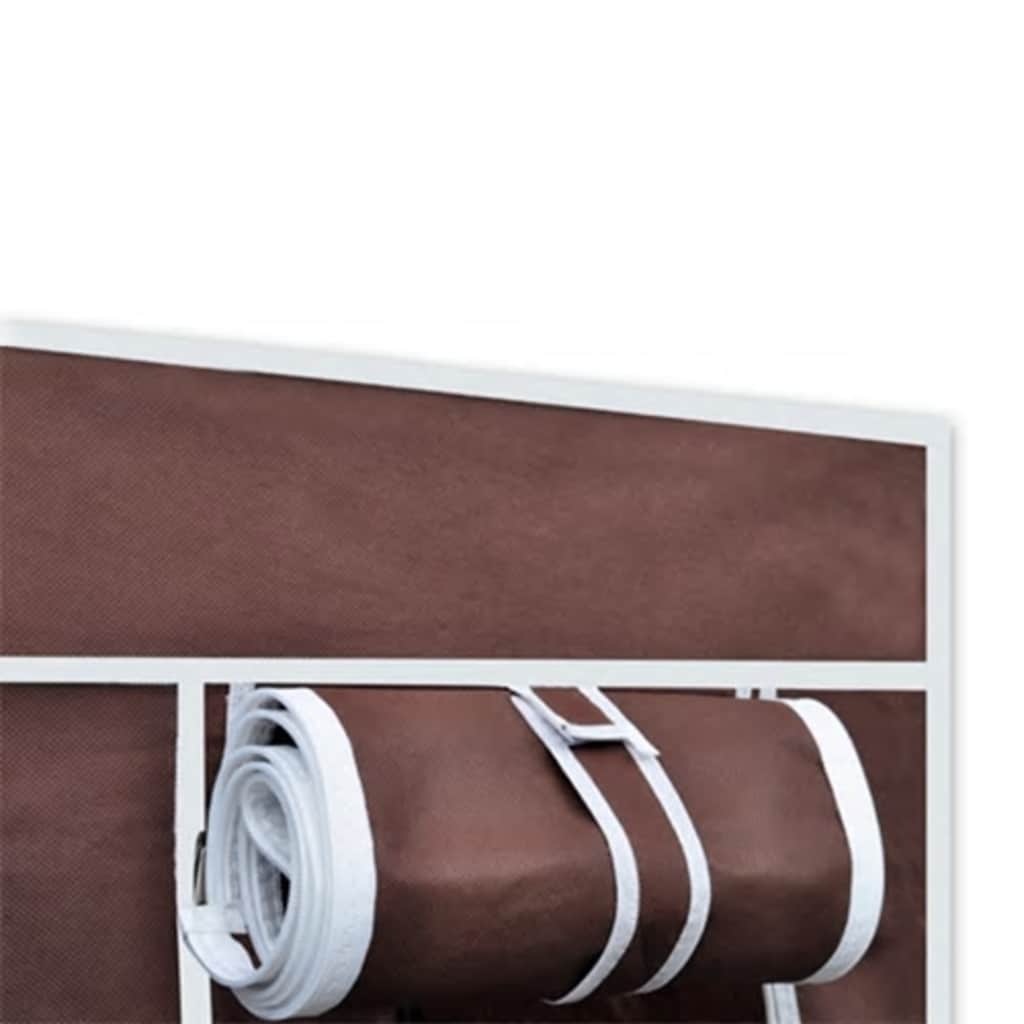 Fabric Wardrobes 2 pcs Brown