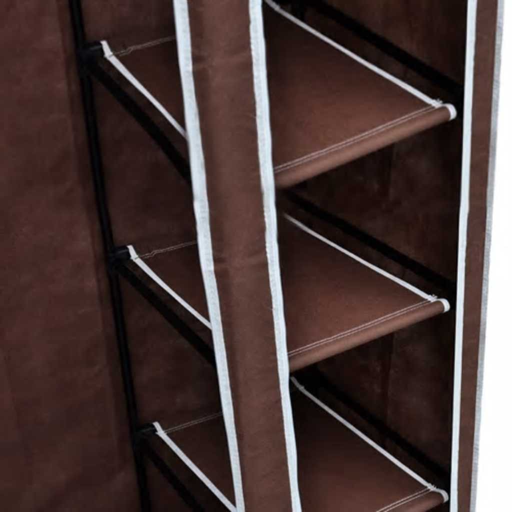 Fabric Wardrobes 2 pcs Brown