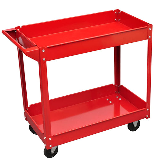 140154 vidaXL Workshop Tool Trolley 100 kg Red