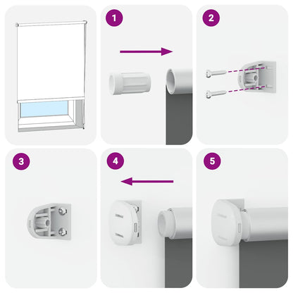 Roller blind blackout 124.4x175 cm Fabric Width 120 cm black