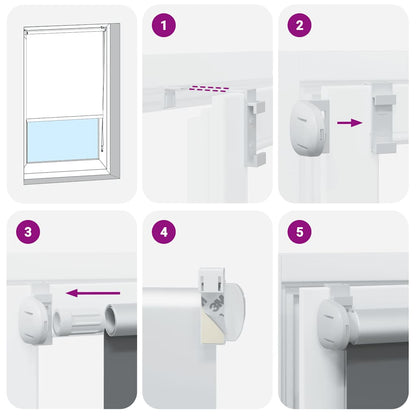 Roller blind blackout 164.4x175 cm Fabric Width 160 cm off white