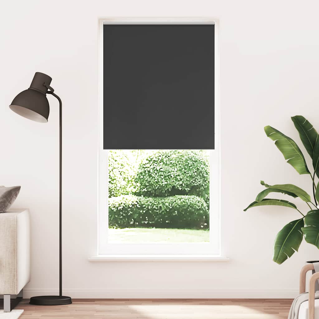 Roller blind blackout 84.4x230 cm Fabric Width 80 cm black