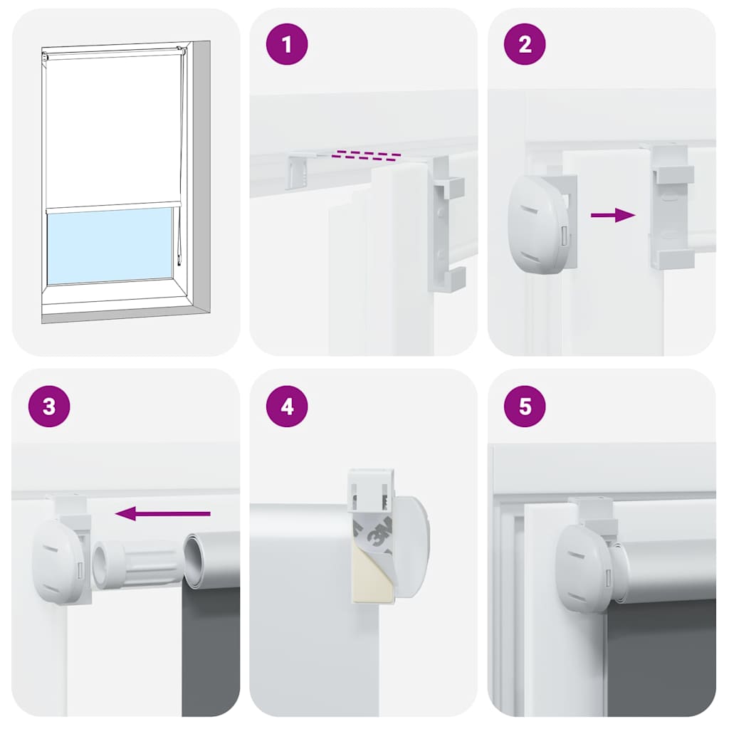 Roller blind blackout 124.4x230 cm Fabric Width 120 cm marine