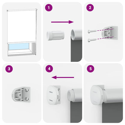 Roller blind blackout 124.4x230 cm Fabric Width 120 cm marine