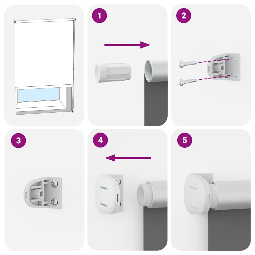 Roller blind blackout 124.4x230 cm Fabric Width 120 cm grey