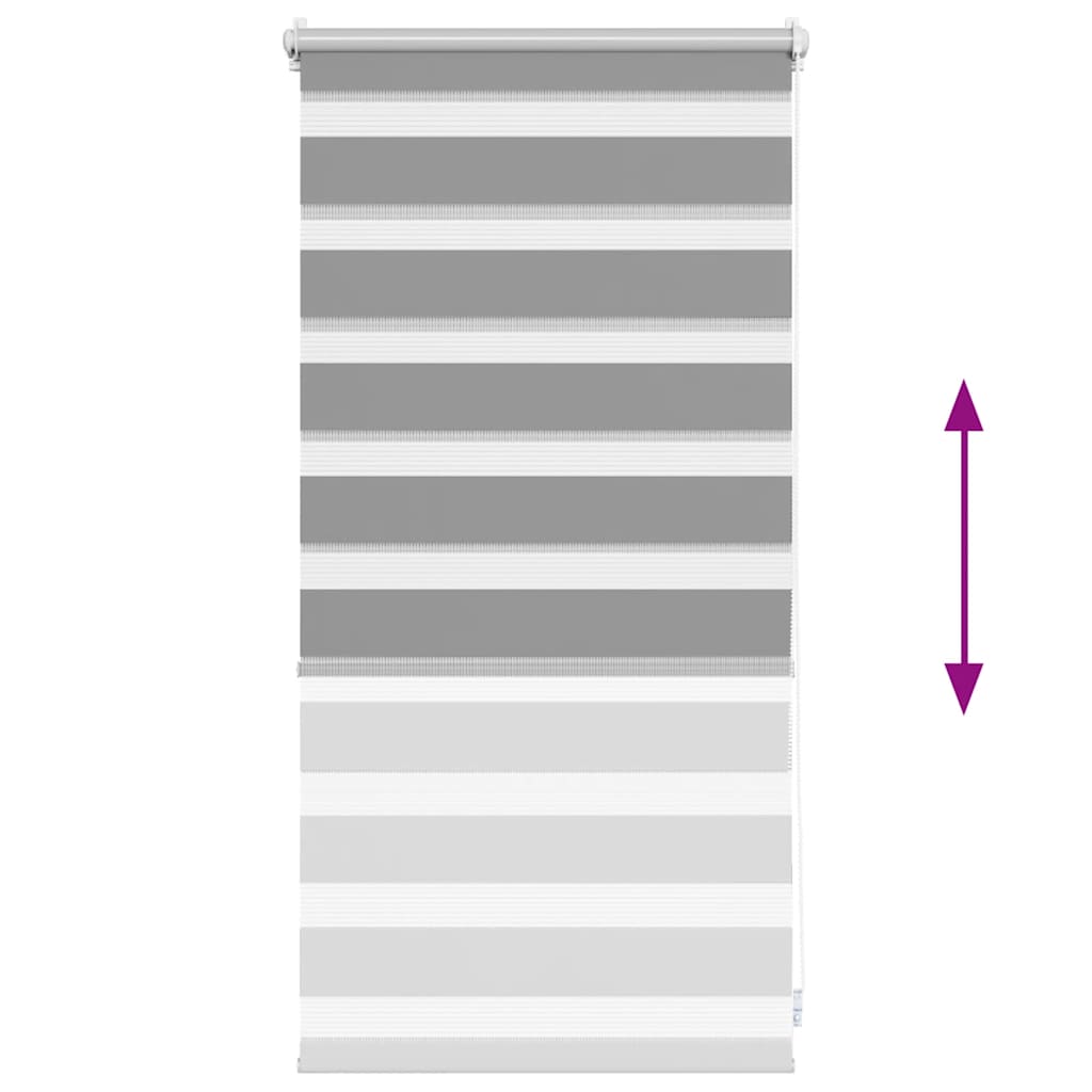 Zebra blind 40.9x100 cm Fabric Width 36.7 cm grey