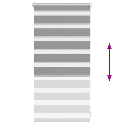 Zebra blind 40.9x100 cm Fabric Width 36.7 cm grey