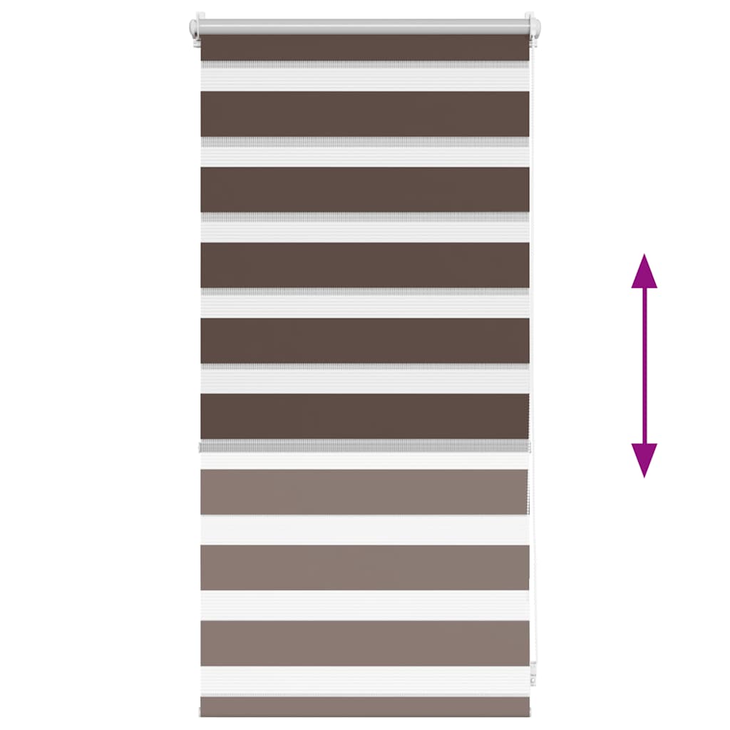 Zebra blind 40.9x100 cm Fabric Width 36.7 cm coffee