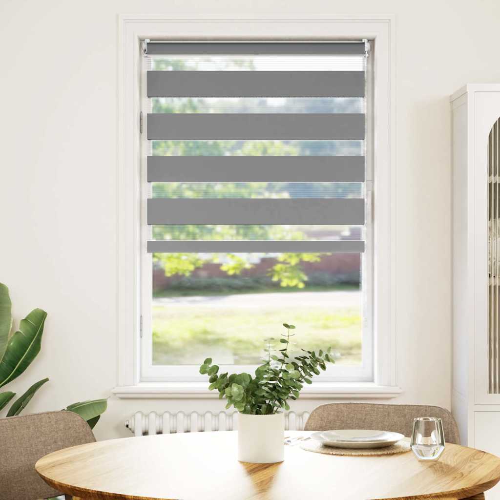 Zebra blind 50.9x100 cm Fabric Width 46.7 cm grey