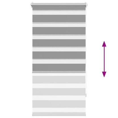 Zebra blind 60.9x120 cm Fabric Width 56.7 cm grey