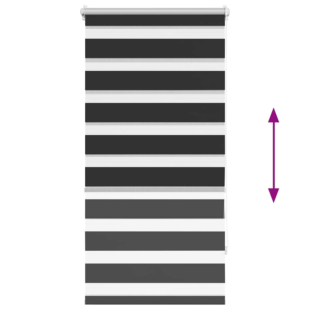 Zebra blind 60.9x120 cm Fabric Width 56.7 cm black