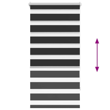 Zebra blind 60.9x120 cm Fabric Width 56.7 cm black
