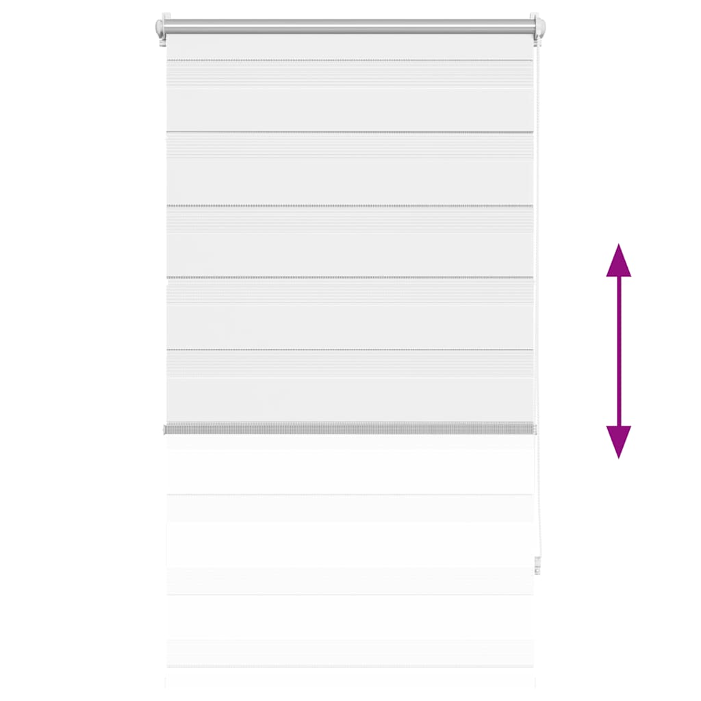 Zebra blind 70.9x120 cm Fabric Width 66.7 cm white