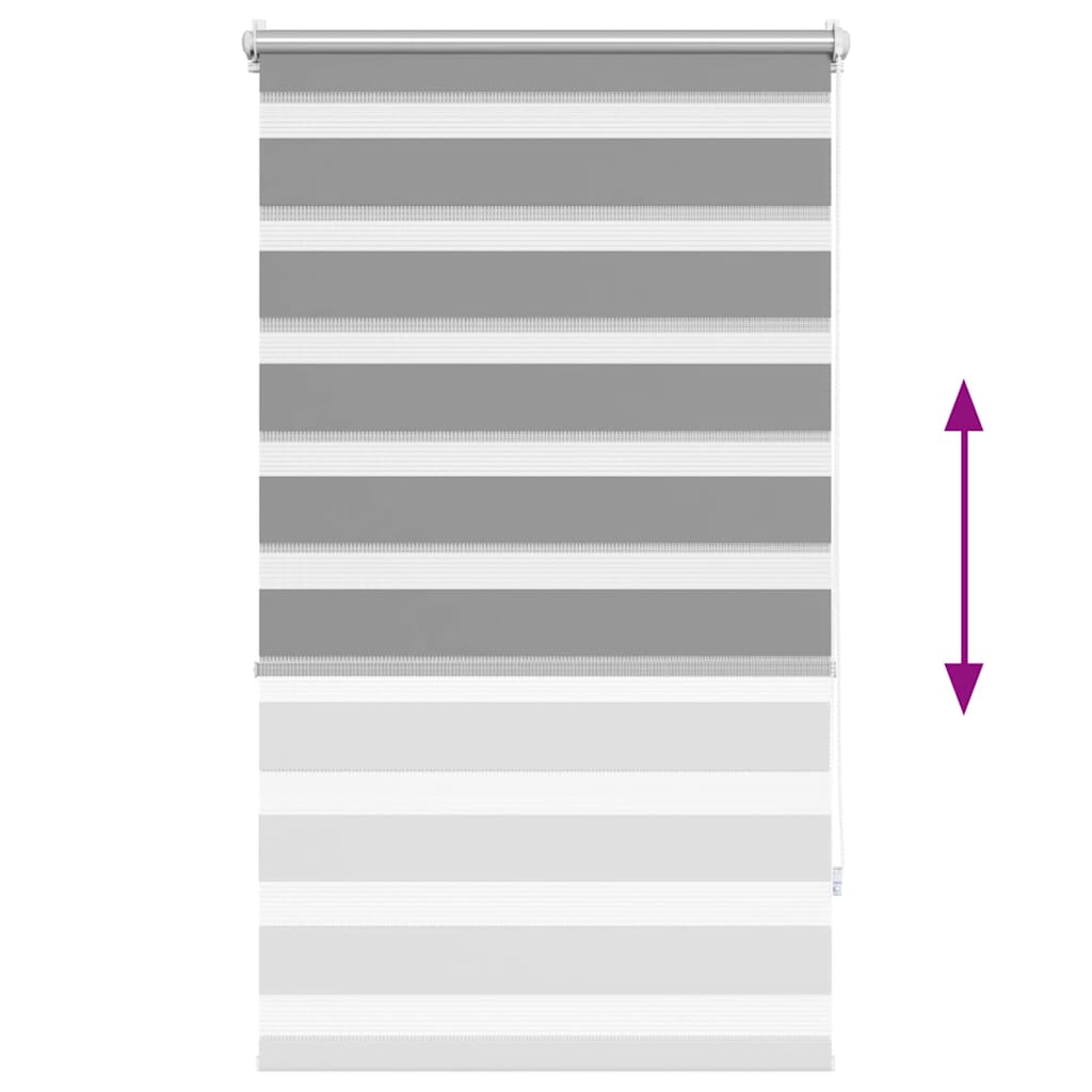 Zebra blind 70.9x120 cm Fabric Width 66.7 cm grey