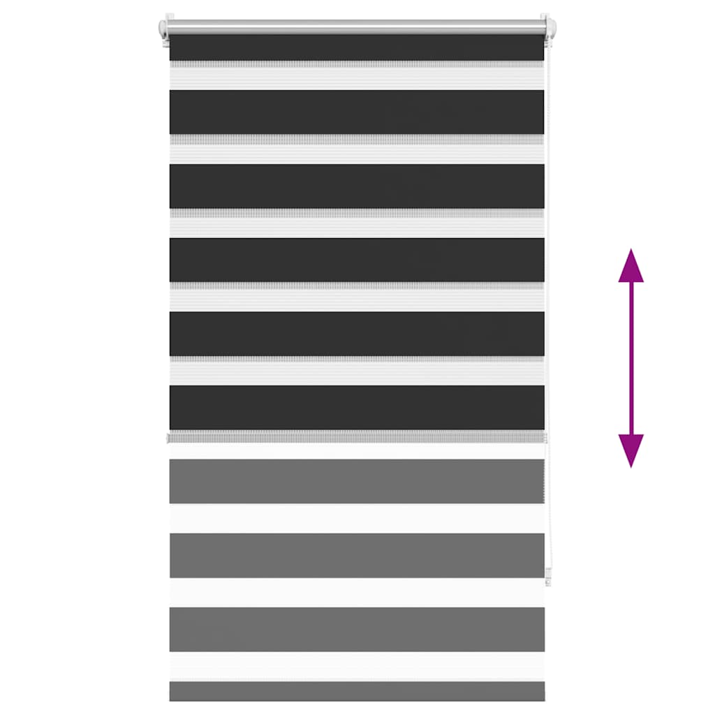 Zebra blind 70.9x120 cm Fabric Width 66.7 cm black