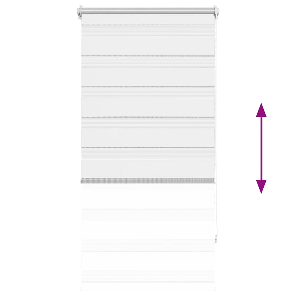Zebra blind 80.9x150 cm Fabric Width 76.7 cm white