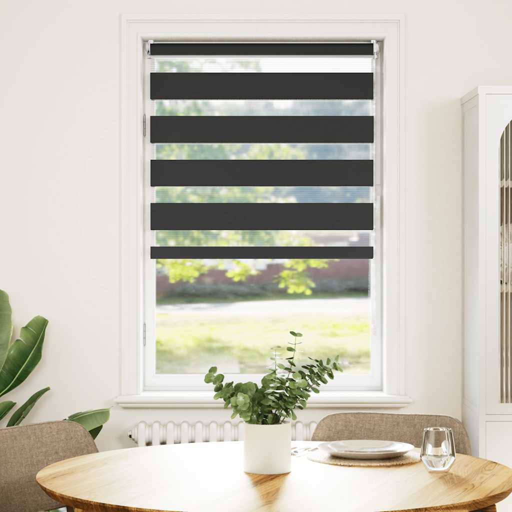 Zebra blind 90.9x150 cm Fabric Width 86.7 cm black