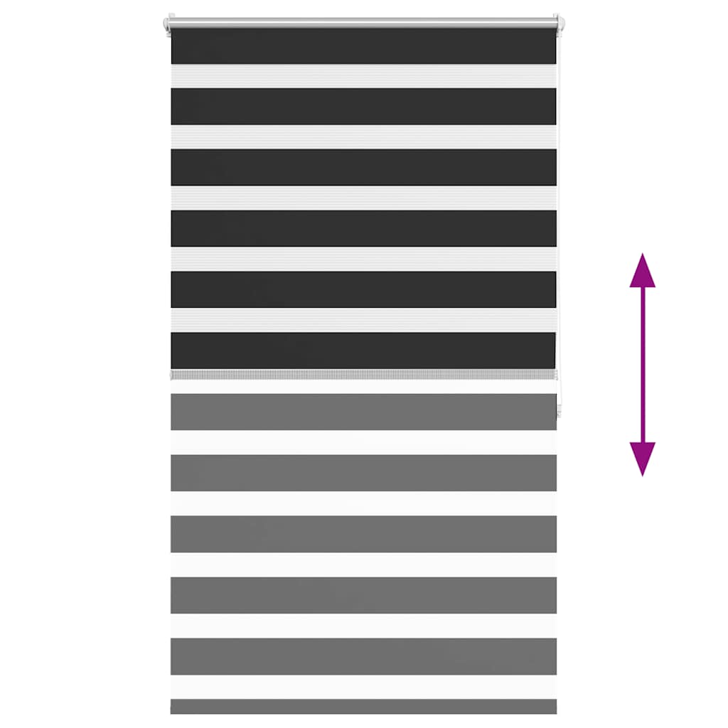 Zebra blind 100.9x175 cm Fabric Width 96.7 cm black