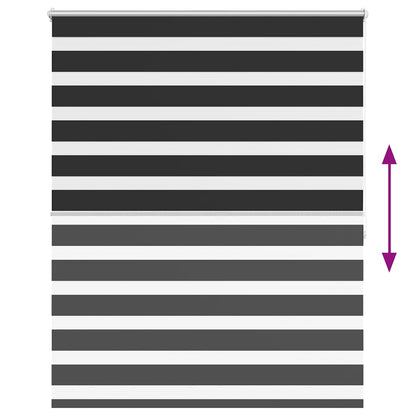 Zebra blind 120.9x175 cm Fabric Width 116.7 cm black