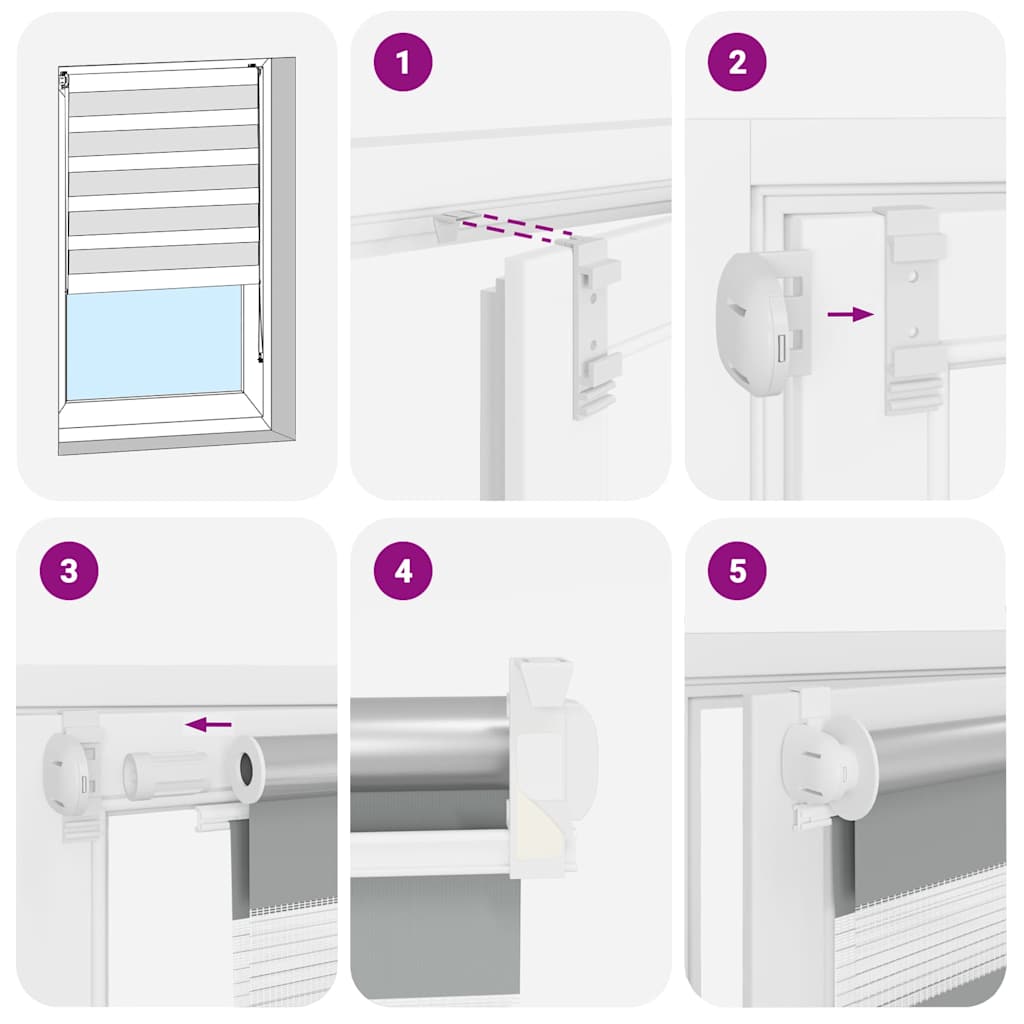 Zebra blind 120.9x175 cm Fabric Width 116.7 cm coffee
