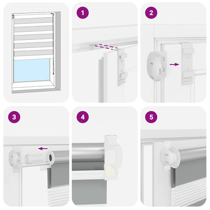 Zebra blind 120.9x175 cm Fabric Width 116.7 cm coffee