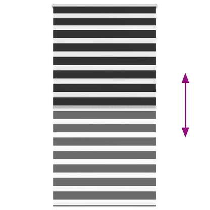 Zebra blind 120.9x230 cm Fabric Width 116.7 cm black