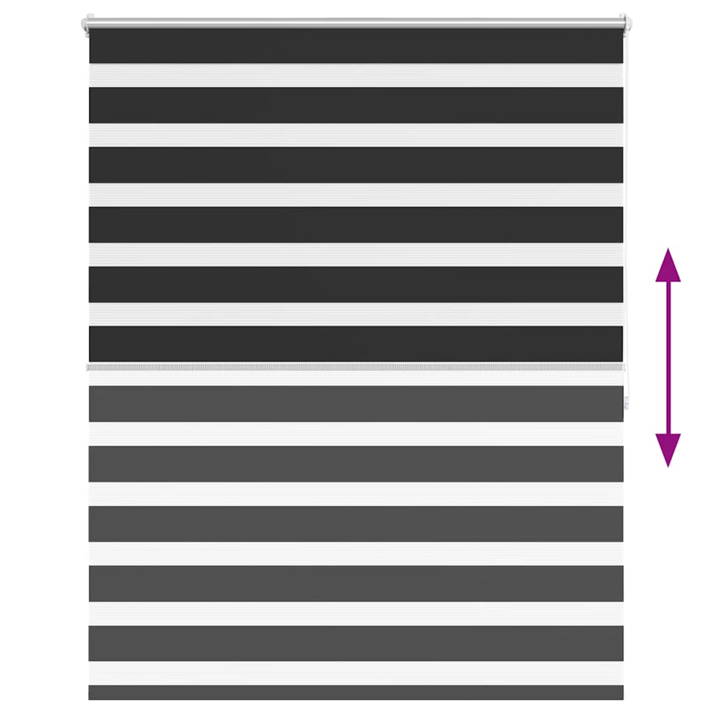 Zebra blind 140.9x175 cm Fabric Width 136.7 cm black