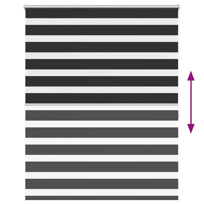Zebra blind 140.9x175 cm Fabric Width 136.7 cm black