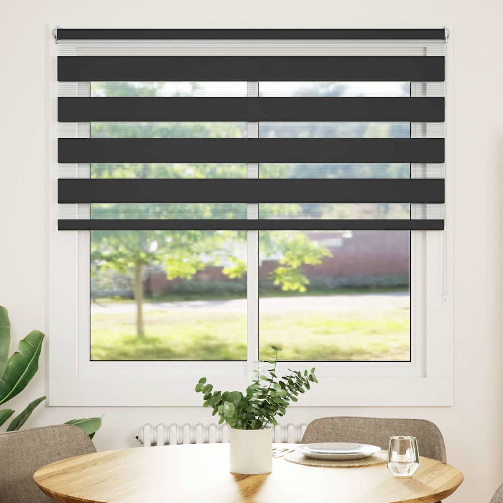 Zebra blind 140.9x175 cm Fabric Width 136.7 cm black