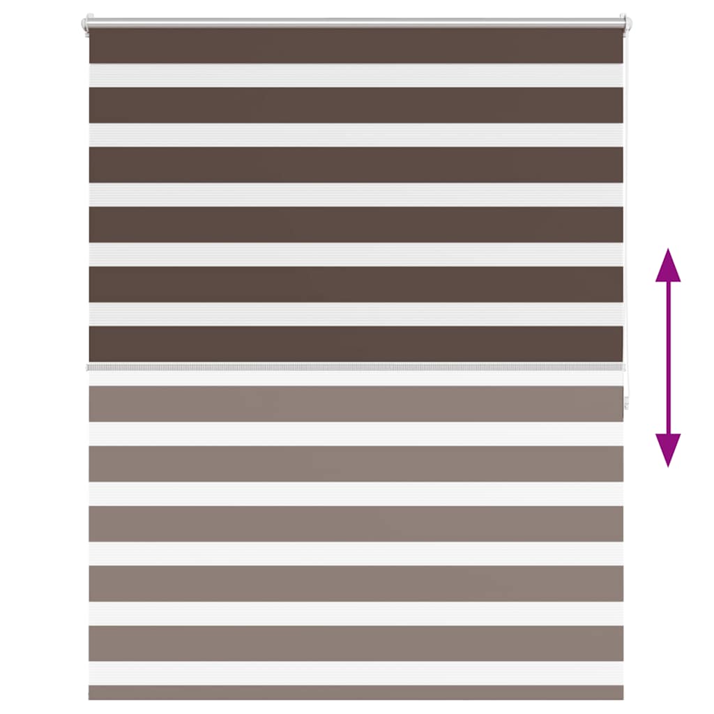 Zebra blind 140.9x175 cm Fabric Width 136.7 cm coffee