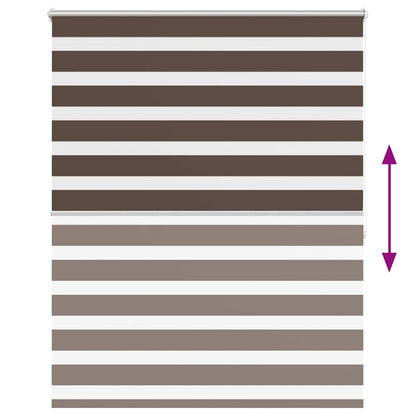 Zebra blind 140.9x175 cm Fabric Width 136.7 cm coffee