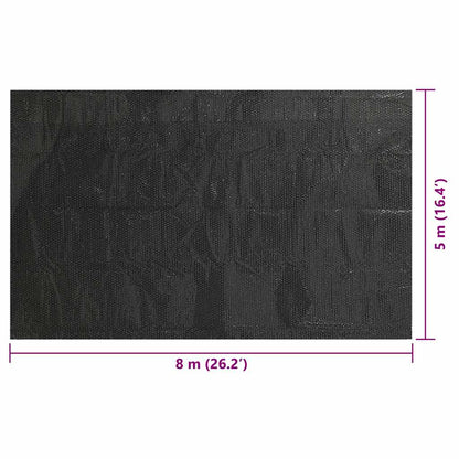 Pool Cover | Black | Polyethylene, PVC | 8 x 5 m | Lightweight