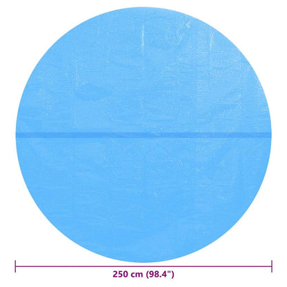 90343 vidaXL Floating Round PE Solar Pool Film 250 cm Blue
