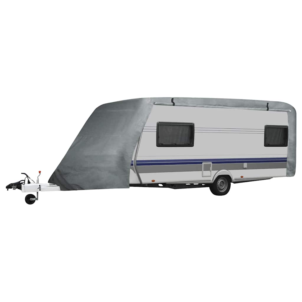 210094 vidaXL Caravan Cover Grey M