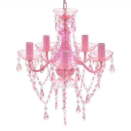 Artificial Crystal Glass Ceiling Light | Pink | Artificial Crystal Glass