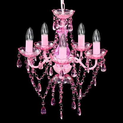 Artificial Crystal Glass Ceiling Light | Pink | Artificial Crystal Glass