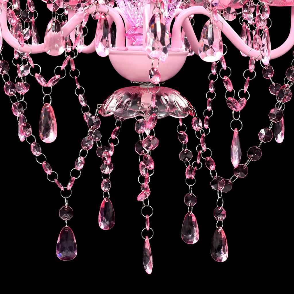 Artificial Crystal Glass Ceiling Light | Pink | Artificial Crystal Glass