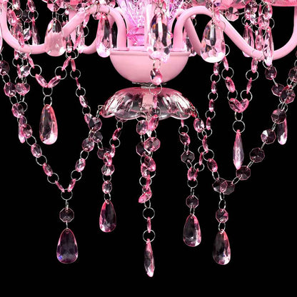 Artificial Crystal Glass Ceiling Light | Pink | Artificial Crystal Glass
