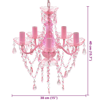Artificial Crystal Glass Ceiling Light | Pink | Artificial Crystal Glass