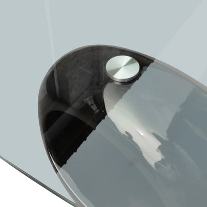 Coffee Table | High Gloss Black | Tempered glass, Fiberglass | Medium