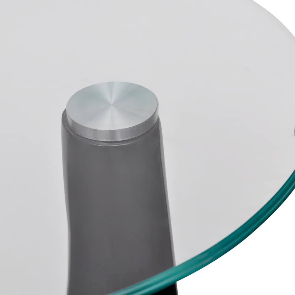 Coffee Table | High-Gloss Black | Fiberglass and Tempered Glass | Small