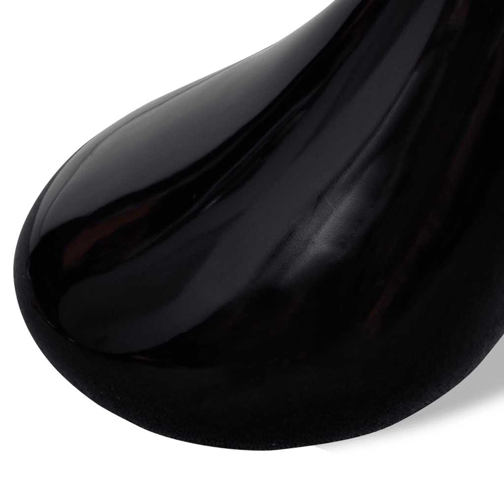 Coffee Table | High-Gloss Black | Fiberglass and Tempered Glass | Small