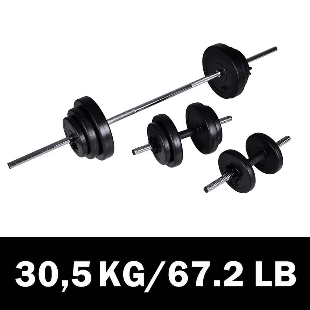 90377 Barbell +2 Dumbbell Set 30,5kg