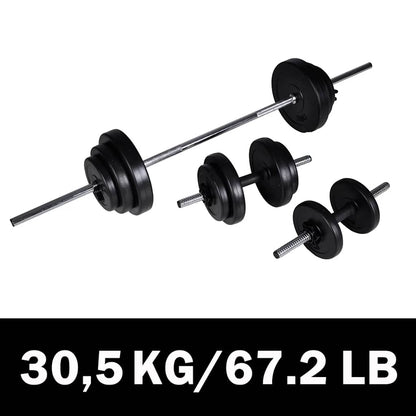 90377 Barbell +2 Dumbbell Set 30,5kg