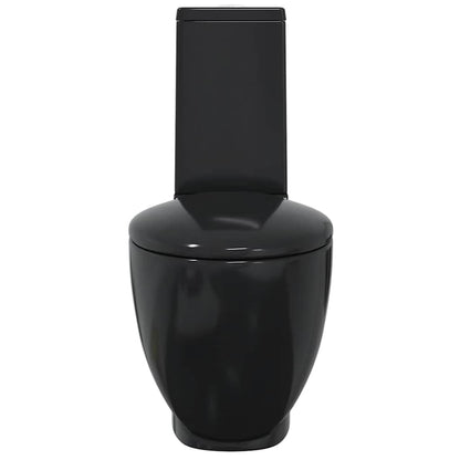 Ceramic Toilet Back Water Flow Black