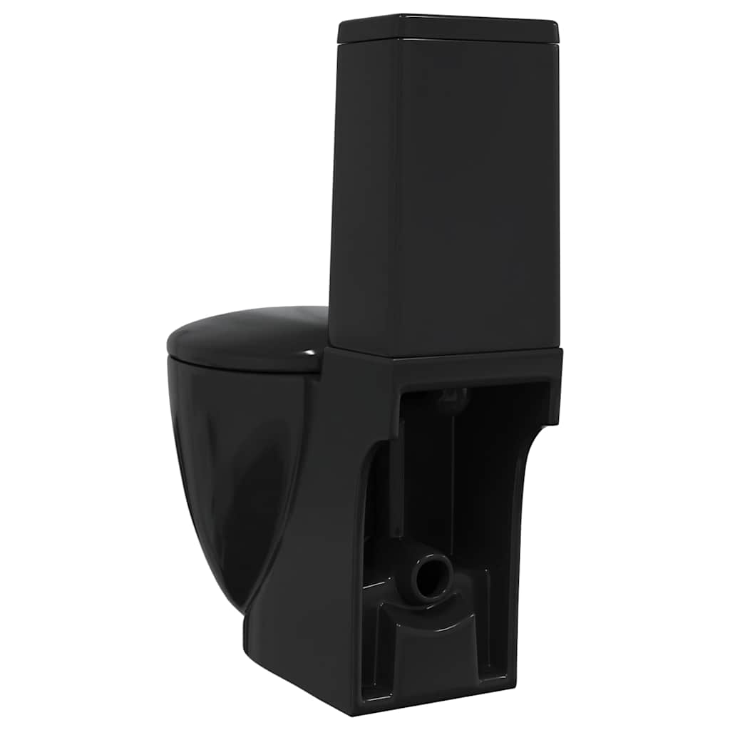 Ceramic Toilet Back Water Flow Black