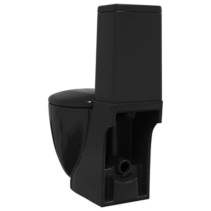 Ceramic Toilet Back Water Flow Black