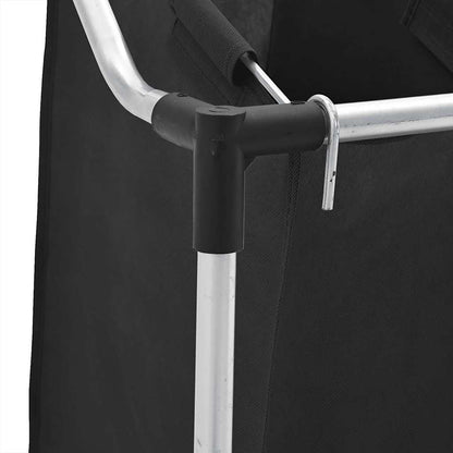 Laundry sorter with 4 bags black grey