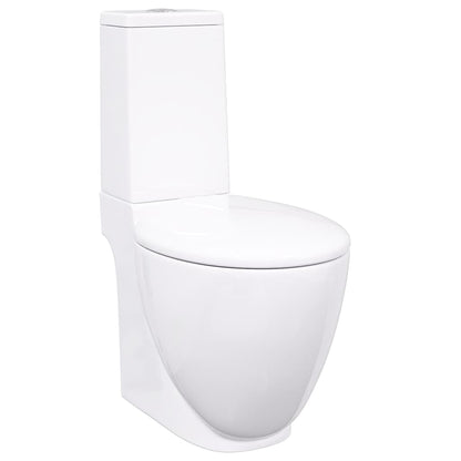Ceramic Toilet Back Water Flow White