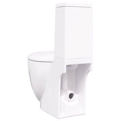 Ceramic Toilet Back Water Flow White